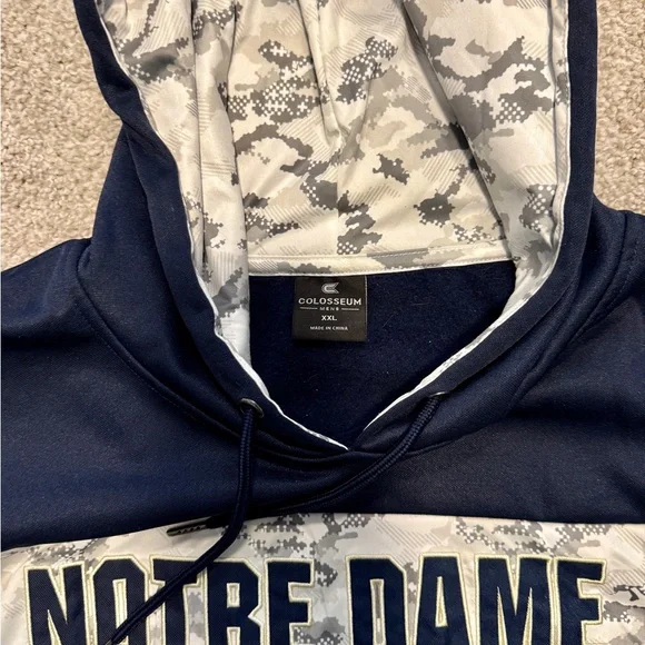 Colosseum Navy and Gray Notre Dame Hoodie - Picture 2 of 3
